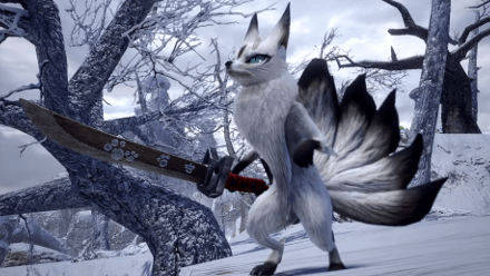 MH Rise - Nine Tails layered armor set (Palico)