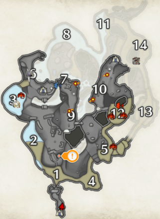 MH Rise - Lava Caverns Rock Lizard Locations