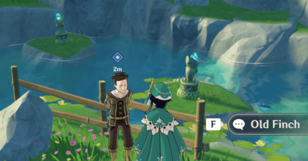 Genshin - Talk to Old Finch in Springvale