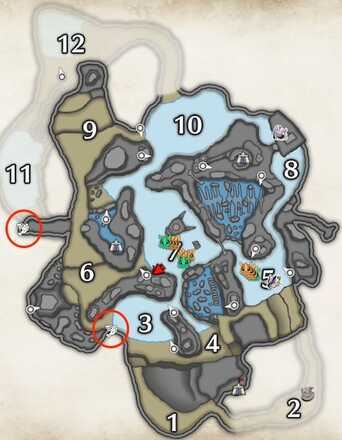 Monster Hunter Rise (MH Rise) - Frost Islands Above Ground Fishing Spots