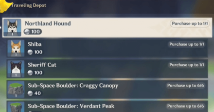 Genshin - Traveling Depot Housing Shop