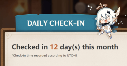 Genshin - Daglig check i denna månad