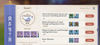 Genshin - How to Get Furnishing Blueprints from Adeptal Mirror