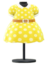 ACNH - Belted Dotted Dress Image