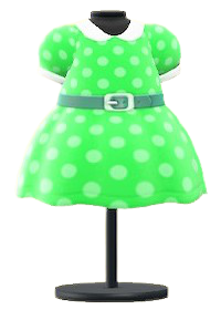 ACNH - Belted Dotted Dress Image