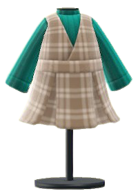 ACNH- Checkered Jumper Dress Image