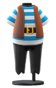 The Blue version of Pirate Outfit