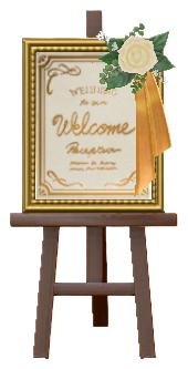 ACNH - The Chic version of Wedding Welcome Board