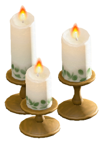 ACNH - The Garden version of Wedding Candle Set