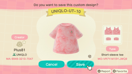 ACNH - Uniqlo Women - UT10