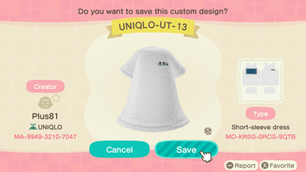 ACNH - Uniqlo Women - UT13