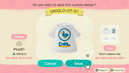 ACNH - Uniqlo Men - UT01