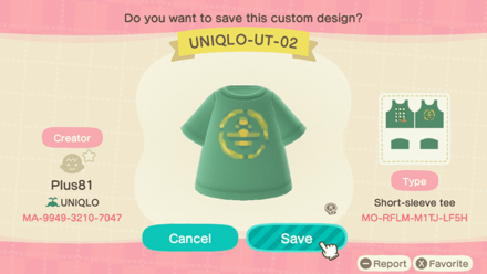 ACNH - Uniqlo Men - UT02