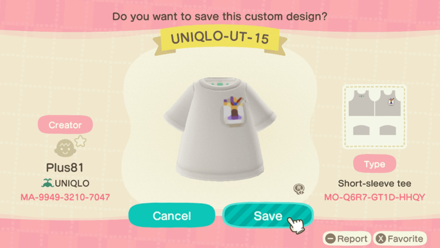 ACNH - Uniqlo Kids - UT15