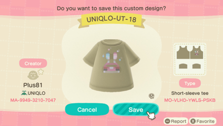 ACNH - Uniqlo Kids - UT18