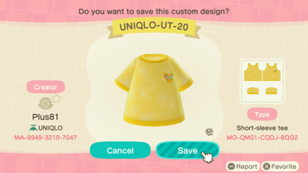 ACNH - Uniqlo Baby - UT20