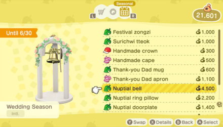 List of 2023 Wedding Rewards Items Recipes ACNH Animal