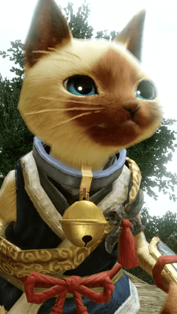 MH Rise - Bell Collar layered armor piece (Palico)