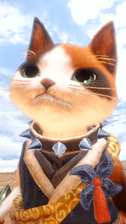 MH Rise - Spiked Collar layered armor piece (Palico)