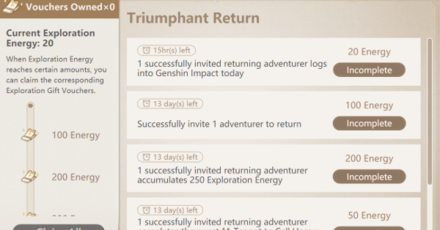 Genshin - To the Stars Once More Vouchers