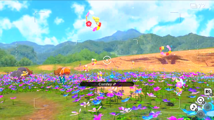 New Pokemon Snap - Throw an Illumina Orb at a Crystabloom in the Flower Field