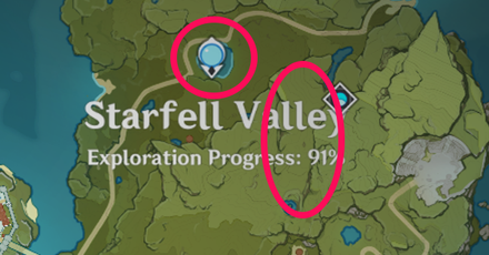 Genshin - Birch Wood Location Starfell Valley