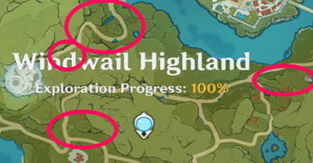 Genshin - Fragrant Cedar Wood Location Windwail Highland