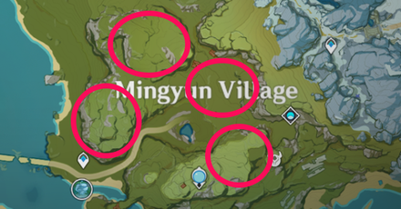 Genshin - Sandbearer Wood Location Mingyun Village