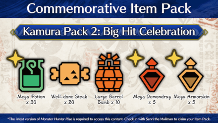 Monster Hunter Rise MH Rise Kamura Pack 2 Big Hit Celebration