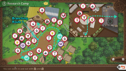 New Pokemon Snap - Research Camp Alternate Route Map