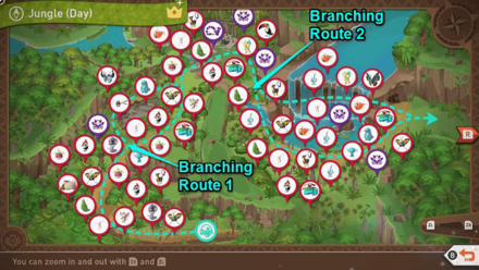 New Pokemon Snap - Jungle (Day) Alternate Routes Map