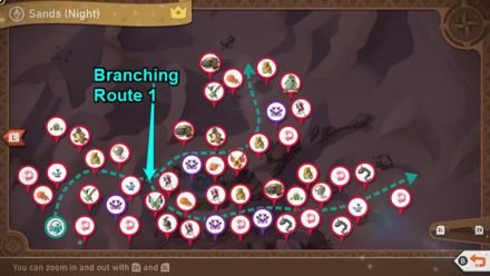 New Pokemon Snap - Sands (Night) Alternate Route Map