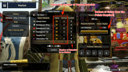 MH Rise - Melding Pot Requires Different Points for Each Melding Method