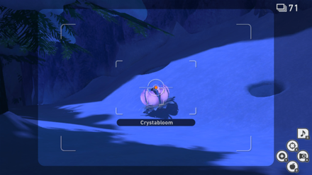 New Pokemon Snap - Snowfields (Night) Crystabloom1.png