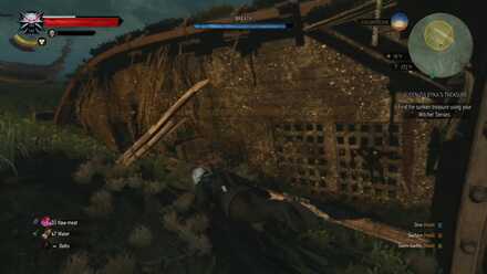 Diving underwater in search of treasure