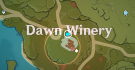 Genshin - Dawn Winery Hiding Spot 1 Map