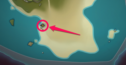Genshin - Cool Isle Traveling Salesman Location - Conch-Court Isle