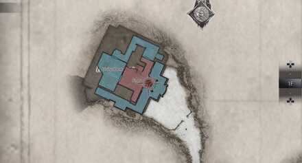 Resident Evil Village Legs Flask and Four-Winged Key Map