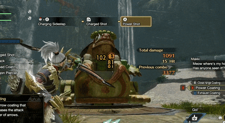 MH Rise - Bow Power Shot Animation Cancel