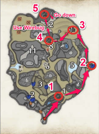 MH Rise - Farming Route Bonepiles in Sandy Plains (upper level)
