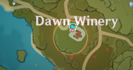 Genshin - Dawn Winery Hiding Spot 3 Map