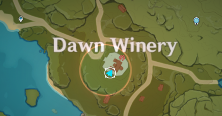Genshin - Dawn Winery Hiding Spot 4 Map