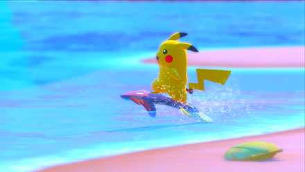 New Pokemon Snap - Surfing Pikachu