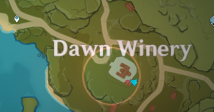 Genshin - Dawn Winery Hiding Spot 6 Map