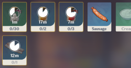 Genshin - Processing Ingredients Takes Time