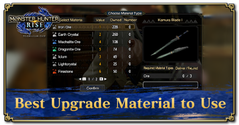 Sunbreak Upgrade Material Types: Best Upgrade Material to Use 