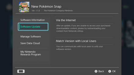 New Pokemon Snap - Software Update