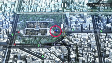 Right entrance of park