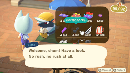Animal Crossing New Horizons (ACNH) - How to Get Socks (Kicks)