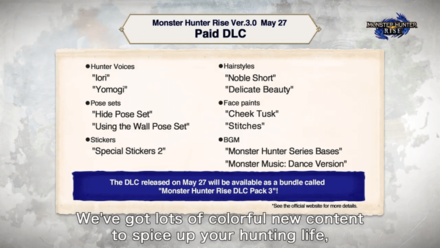 Monster Hunter Rise (MH Rise) - Paid DLC Pack 3